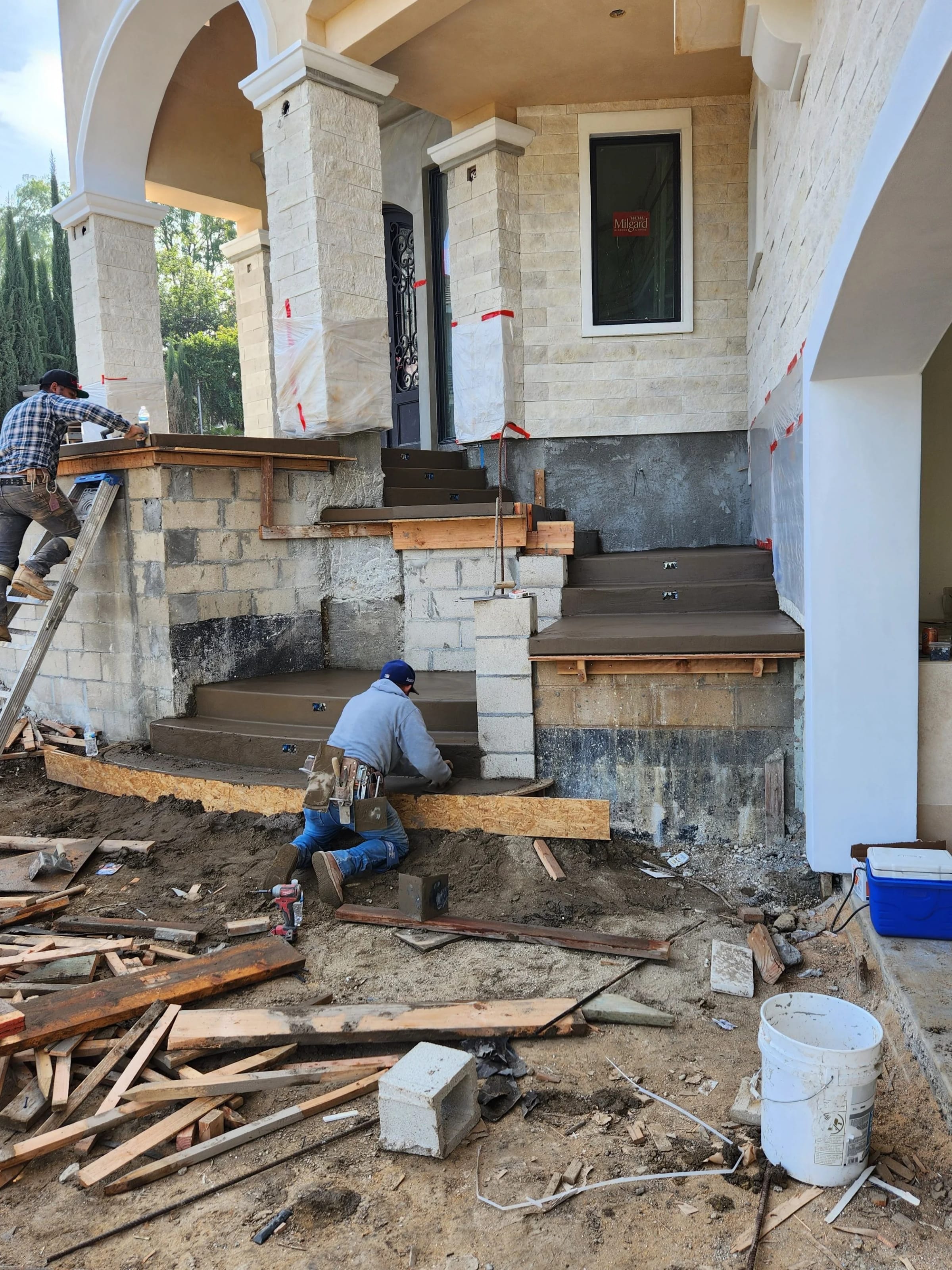 Entry stair construction